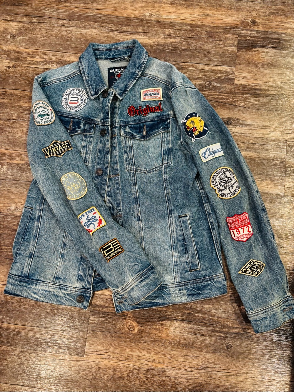 Buffalo Vintage Patch Denim Jacket - Like New